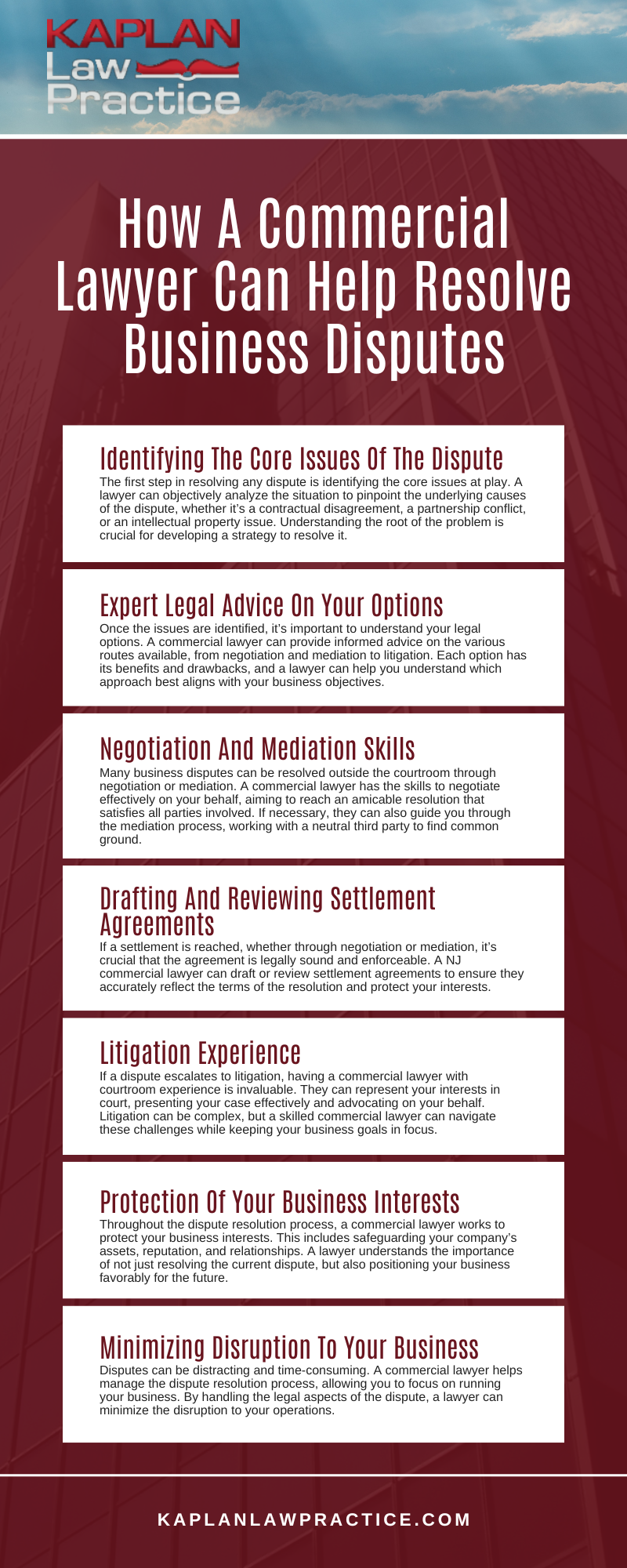 How A Commercial Lawyer Can Help Resolve Business Disputes Infographic